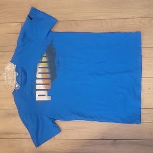 Puma Blue Short Sleeve T-Shirt - Boys Size Small